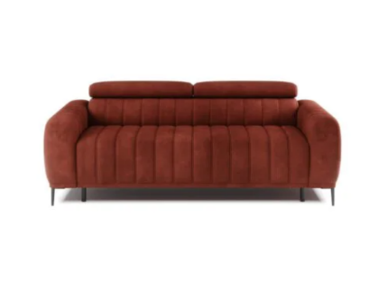 Canapea extensibila (160cm) GANDI cu tetiere reglabile, personalizabila 227x102cm