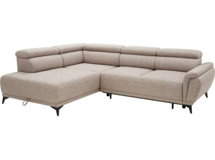 Coltar extensibil ATLANTA cu lada pentru depozitare, tetiere reglabile, personalizabil 281x203cm