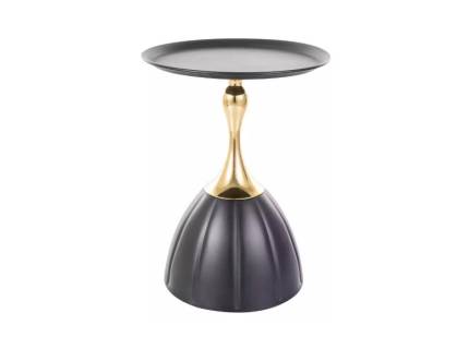 Masuta PIANA BLACK din metal negru, metal auriu 38xH50cm