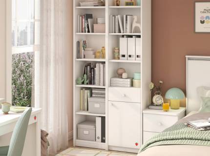 Biblioteca cu sertare VARIA WHITE