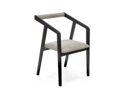 Scaun tapitat AZUL material textil grey 50x53xH79cm, cadru si picioare negre