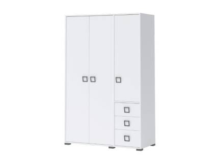 Dulap cu 3 usi si 3 sertare 126x198cm KIKI WHITE 