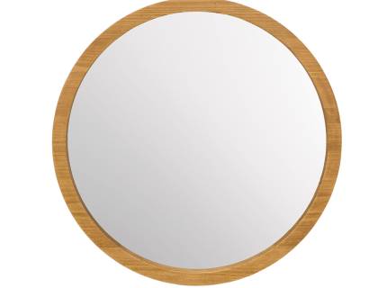 Oglinda rotunda POPRAD 62cm maro miere