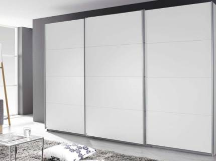 Dulap cu usi glisante KULMBACH 271x210x62cm alb alpin configurabil