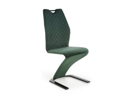 Scaun tapitat K442 catifea green 46x61xH102cm, picioare negre