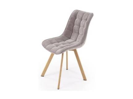 Scaun tapitat K332 material textil grey 46x61xH84cm, picioare nuanta lemnului
