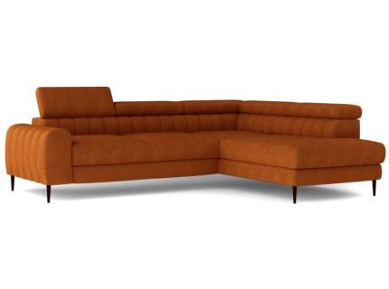 Coltar extensibil NAVAS L cu lada pentru depozitare, tetiere reglabile, personalizabil 246x175cm