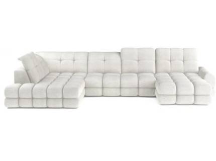 Coltar cu reglaj electric TOLLO XL cu lada pentru depozitare, tetiere reglabile, personalizabil 400x217x171cm