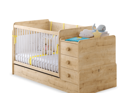  Patut transformabil (75x115-70x160cm) MOCHA BABY