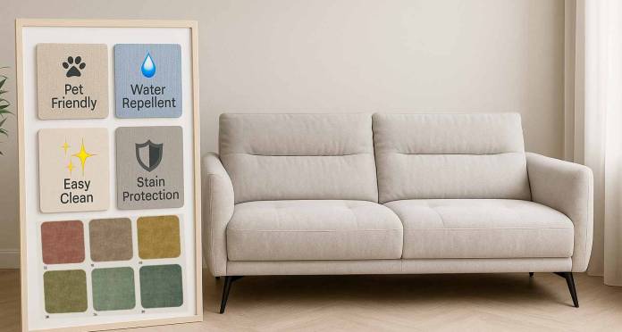 Ghid complet: Materiale performante pentru tapițerie – Pet Friendly, Water Repellent, Easy Clean și Stain Protection
